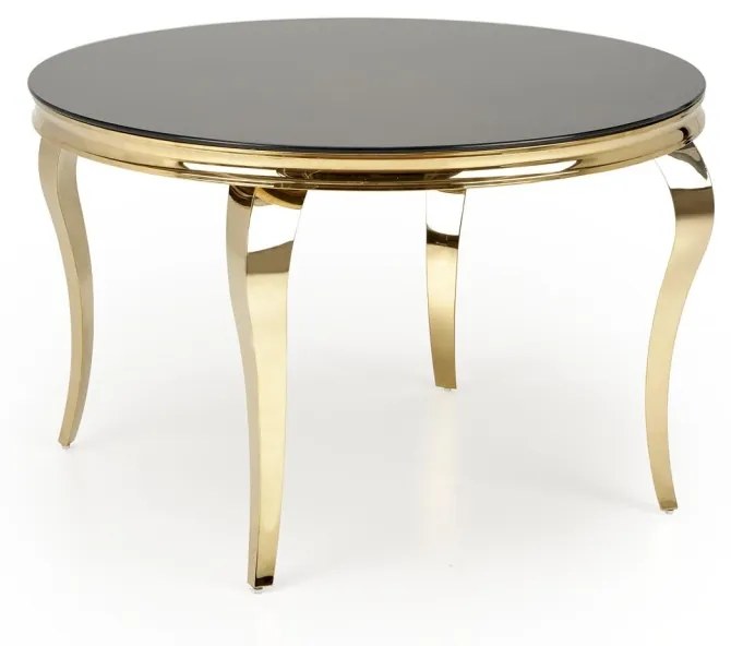 Masa rotunda Reginald 2 negru/auriu ø120 cm