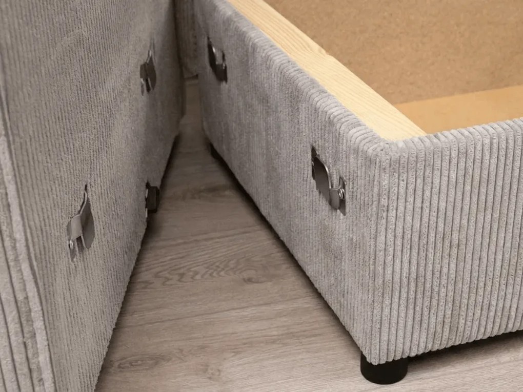 OFERTA Set canapea in forma de U, SMART COSARO, bej deschis, 295x140 cm, calitatea a II-a