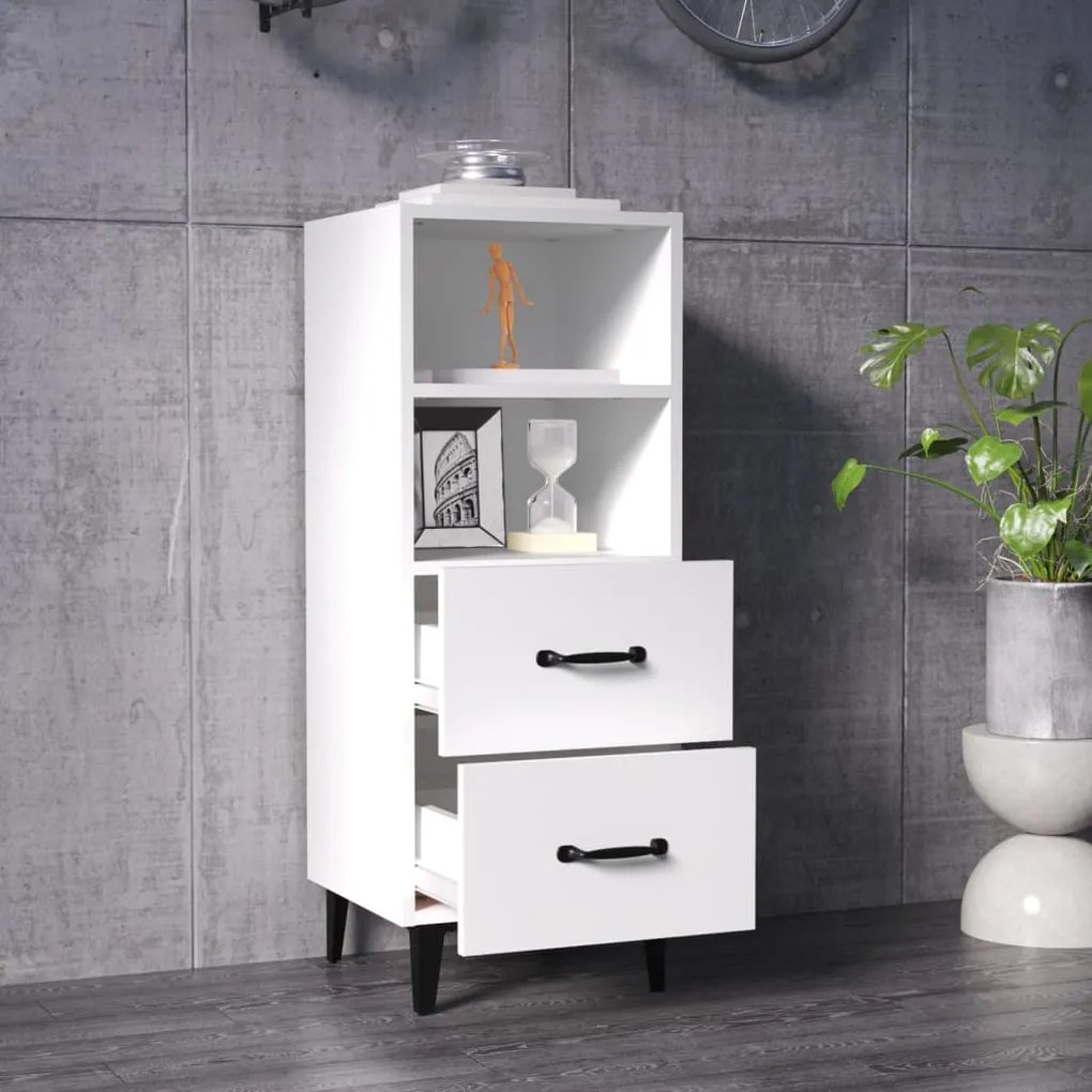 Servanta, alb, 34,5x34x90 cm, lemn compozit