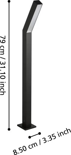 Eglo 900993 - Lampă LED de exterior UGENTO, 2xLED/4,5W/230V, IP44, negru