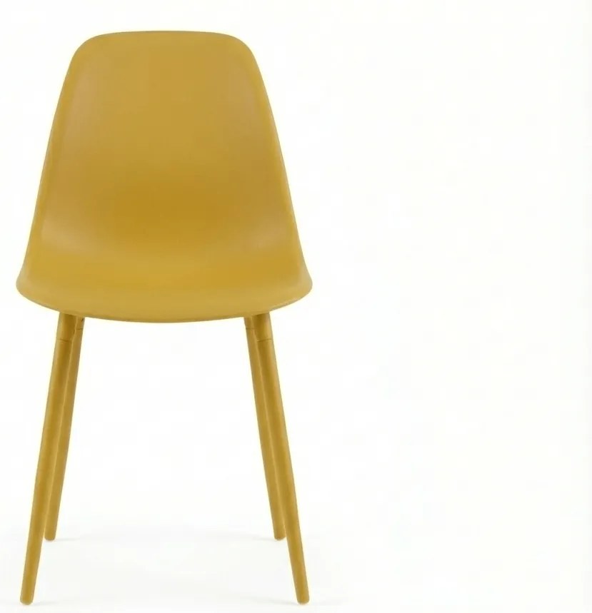 Scaun bucatarie OSAKA plastic, mustar