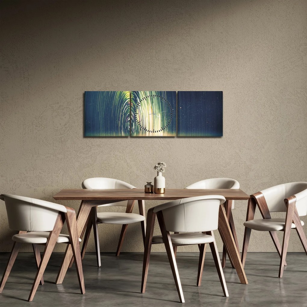 Tablou - Centrul Universului (cu ceas) (90x30 cm)