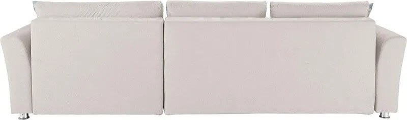Colțar extensibil cu ladă de depozitare Leon Creme 260x182 cm
