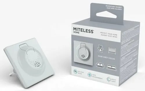 MITELESS® Home Dispozitiv ultrasonic pentruîndepărtarea acarienilor pentru uz casnic, gri