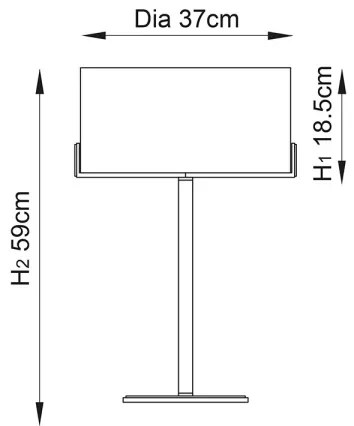Endon 72631 - Lampă de masă HAYFIELD 1xE27/40W/230V bronz/gri