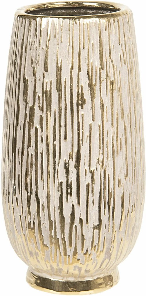 Vaza decorativa ceramica aurie Ø 13 cm x 25 cm