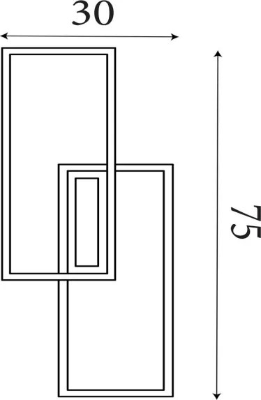 Searchlight 55624BK - Plafonieră LED dimerizabilă OVALOID LED/40W/230V 3000K 30x75 cm