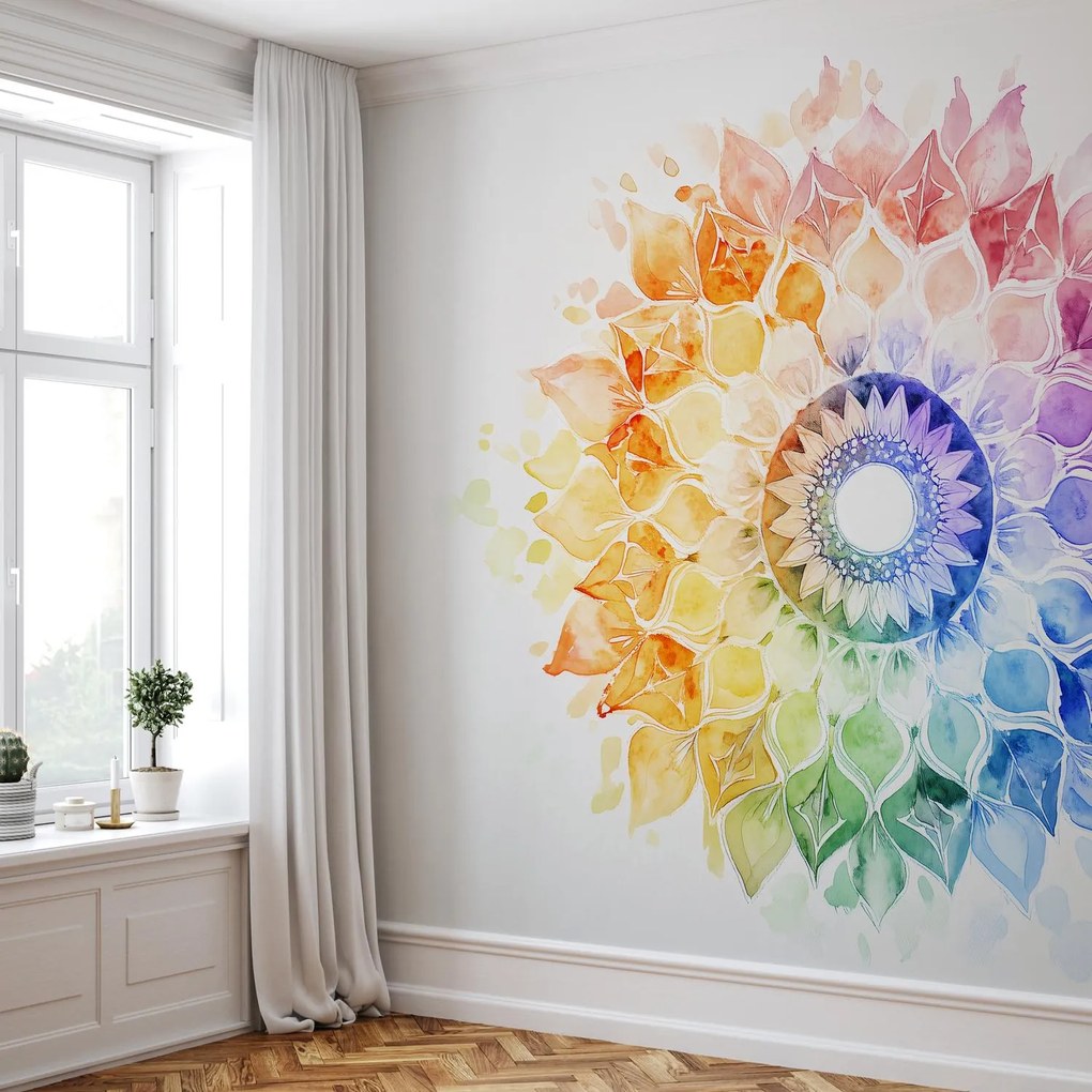 Fototapet - Mandala curcubeu (147x102 cm)