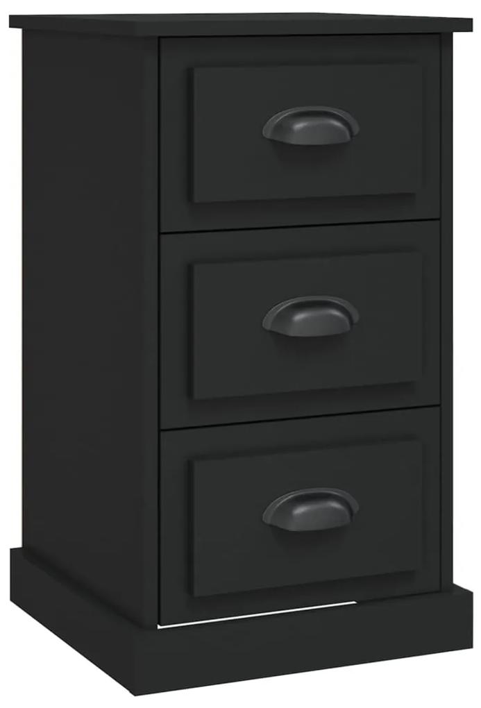 816161 vidaXL Noptieră, negru, 39x39x67 cm, lemn prelucrat