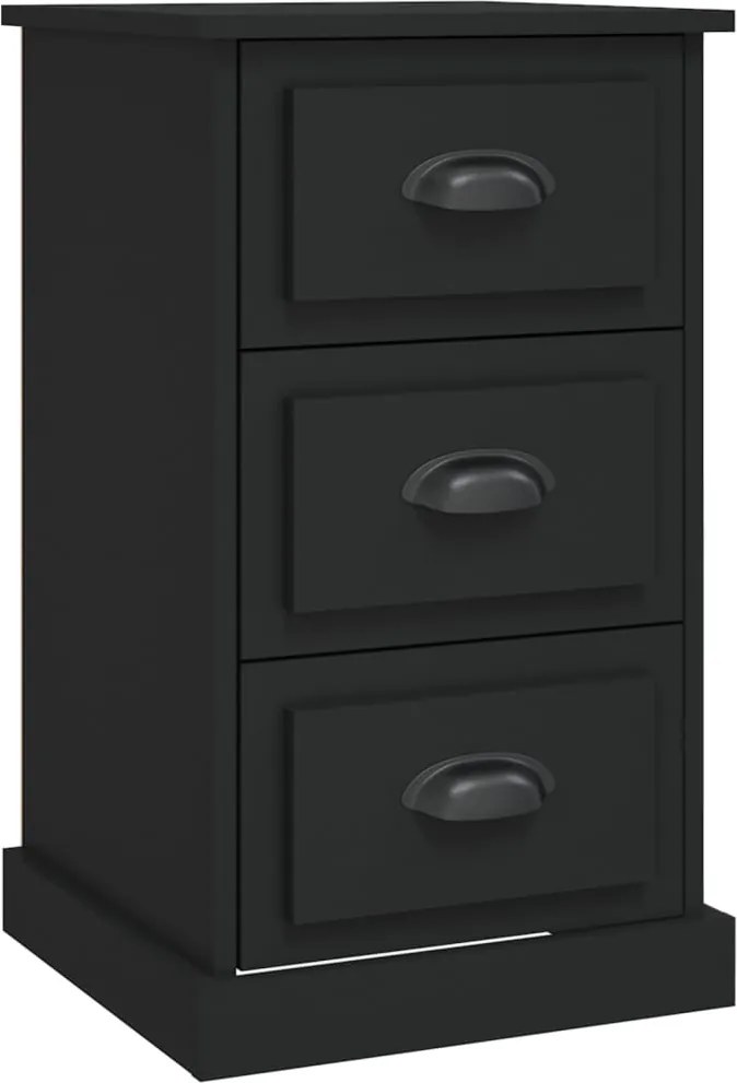 vidaXL Noptieră, negru, 39x39x67 cm, lemn prelucrat