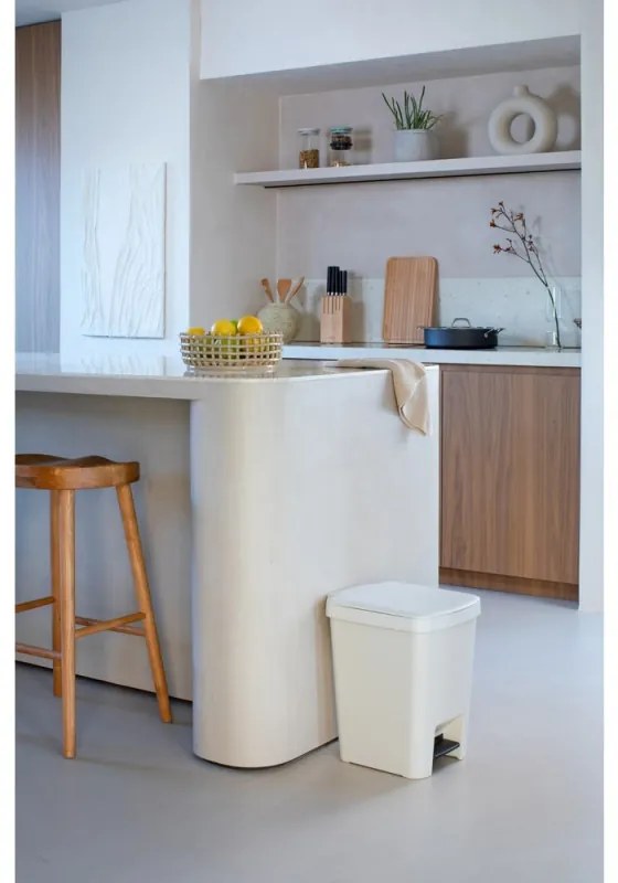 Coș cu pedală Brabantia StepUp 1008483, 25 L, Materiale ecologice, Deschidere mare, Gri deschis