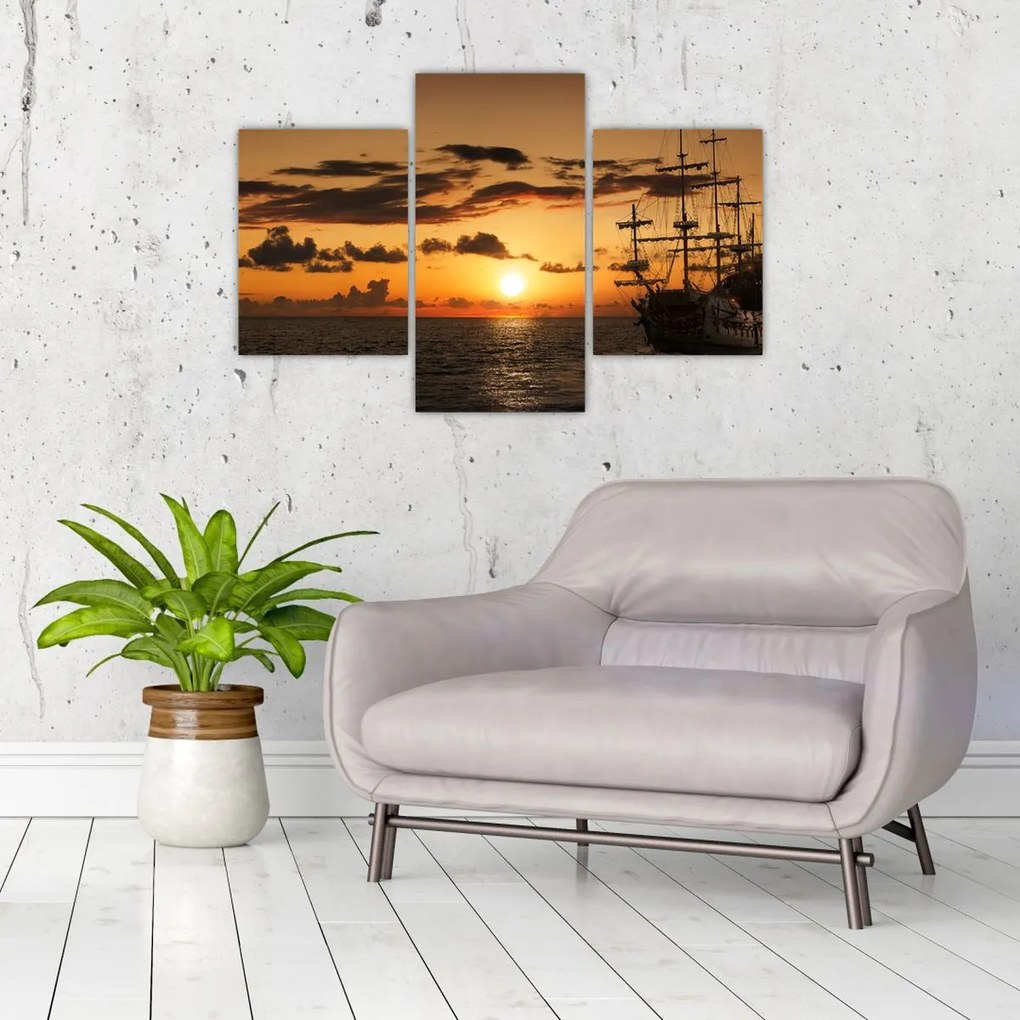 Tablou - Navă de pirați (90x60 cm)