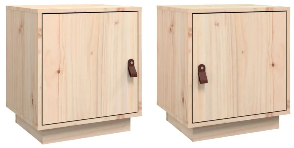 818276 vidaXL Noptiere, 2 buc., 40x34x45 cm, lemn masiv de pin