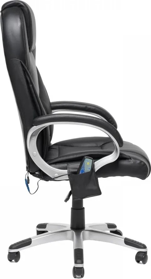 Scaun directorial cu Masaj, telecomanda, PU, Negru