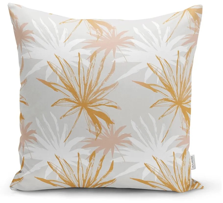 Set 4 fețe de pernă decorative Minimalist Cushion Covers Autumn Leaves, 45 x 45 cm