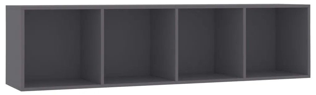 800263 vidaXL Bibliotecă/Comodă TV, gri, 143 x 30 x 36 cm