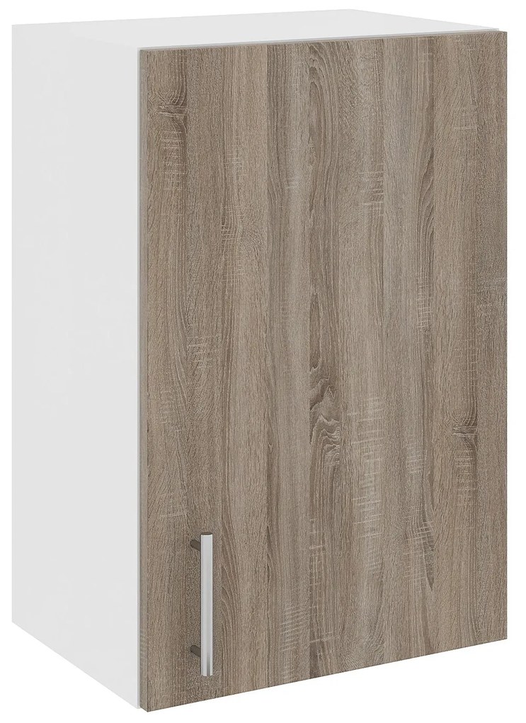 Corp Superior Karo, 1 Usa, Stejar Sonoma Inchis/Alb, 40 x 30 x 60 cm