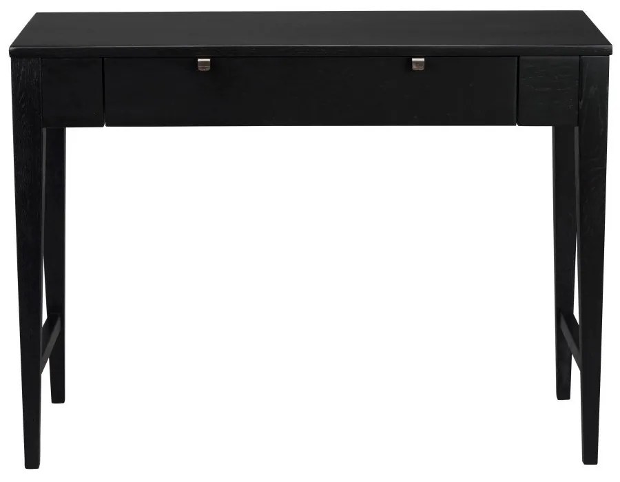 Masă consolă din lemn de stejar Rowico Fulla, negru