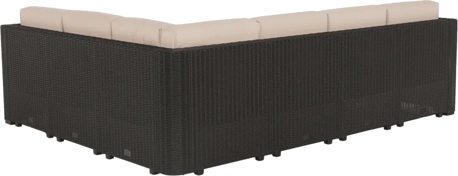 Set de grădină din rattan, 3 piese, maro/bej, RODEN