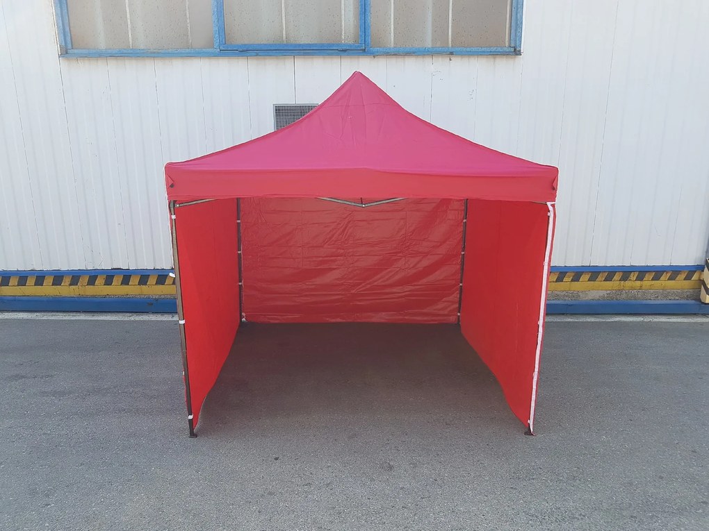 Cort pavilion 3x3 roșu SQ