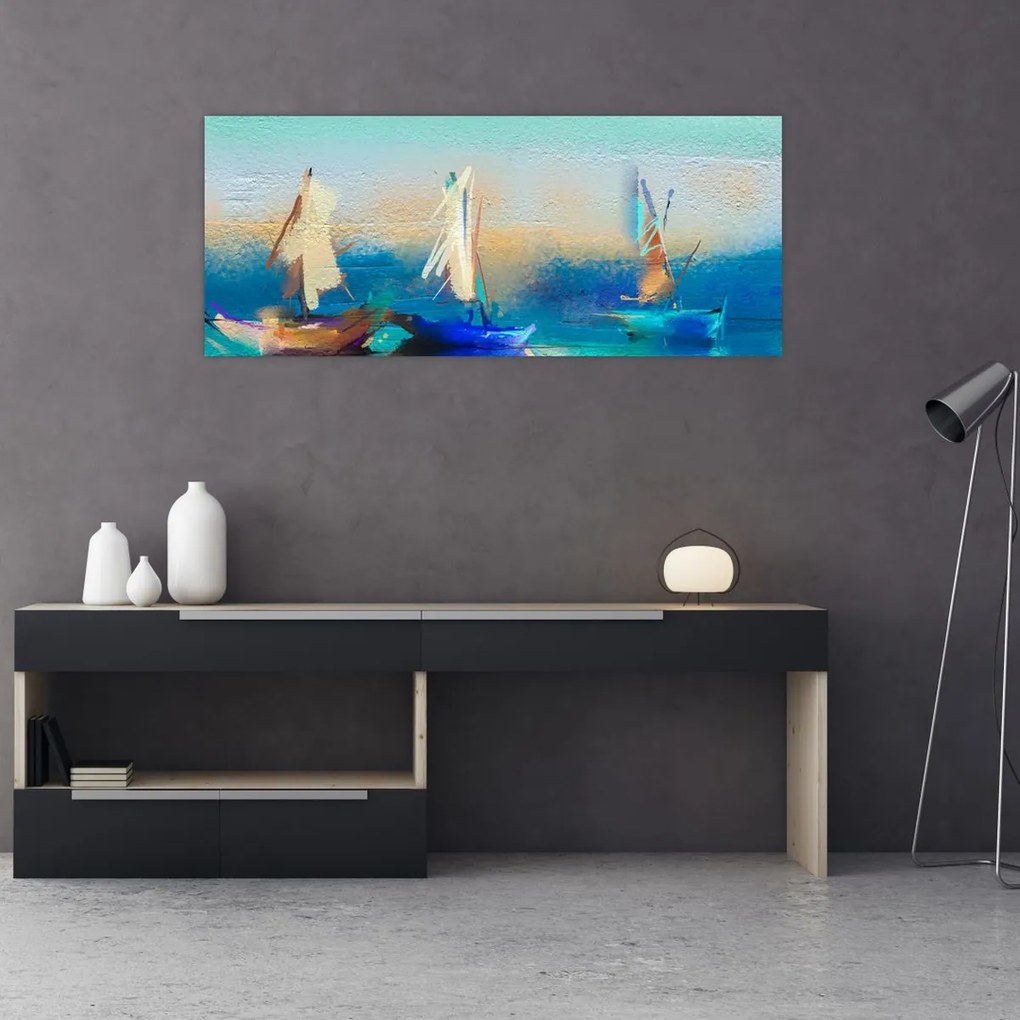 Tablou - Peisaj pictură, pictură (120x50 cm)