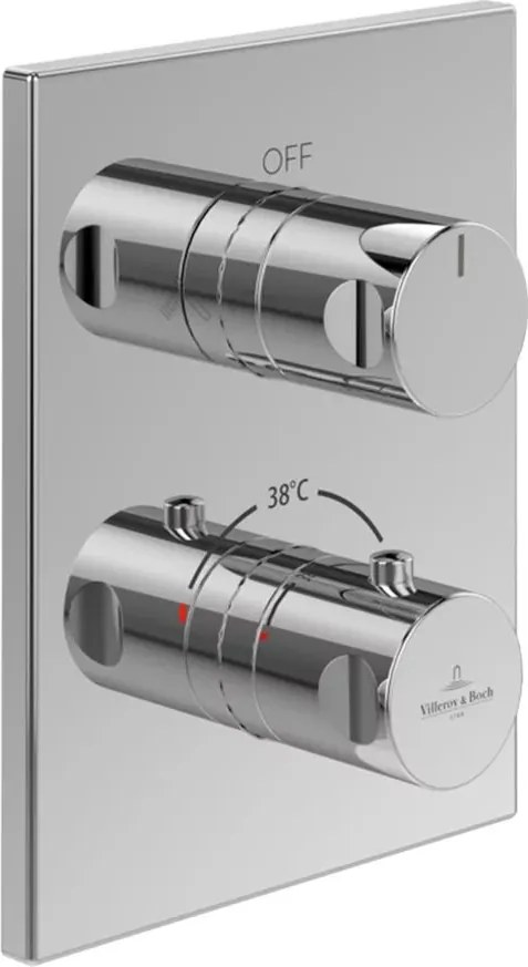 Baterie cada-dus incastrata Villeroy&Boch Angular crom lucios fara corp ingropat