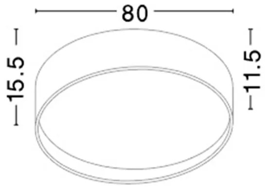 Plafoniera LED moderna Fano 80cm NVL-71045003