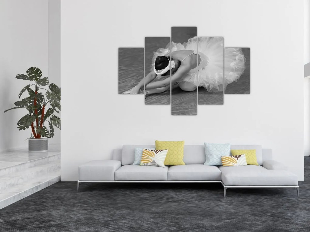 Tablou - Balerină, alb-negru (150x105 cm)