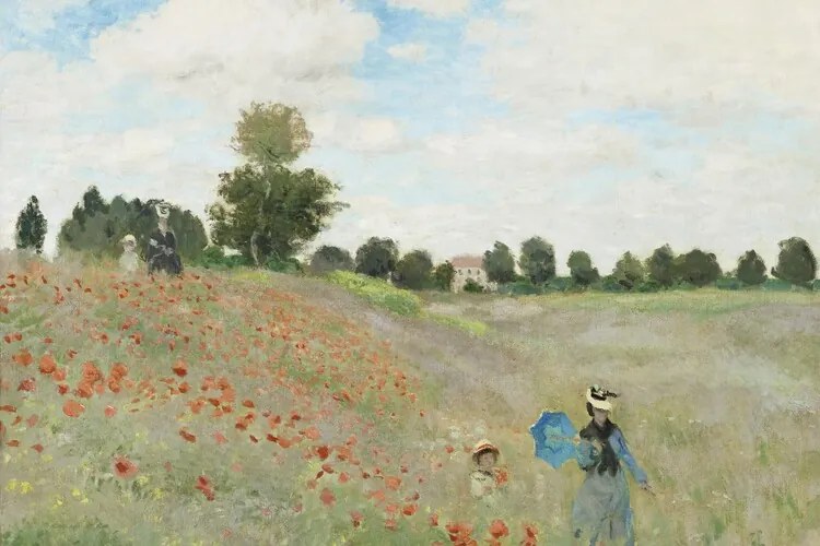 Reproducere Wild Poppies, near Argenteuil (1873), Claude Monet