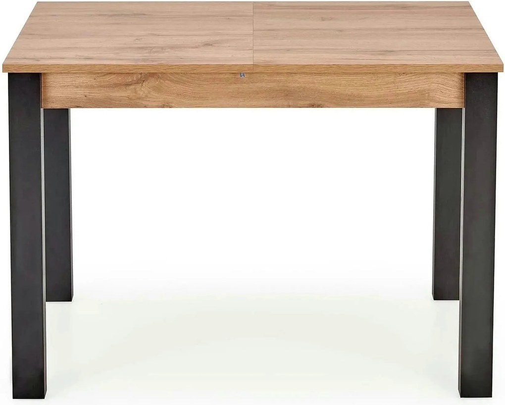 Masa extensibila GINO, stejar/negru, PAL furniruit, 100/138x60x75 cm