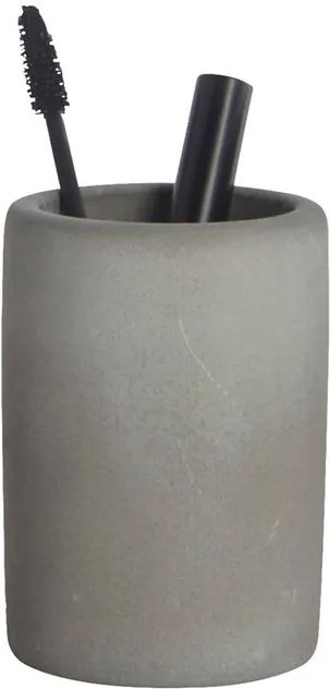 Suport cilindric din ciment gri pentru periute dinti House Doctor