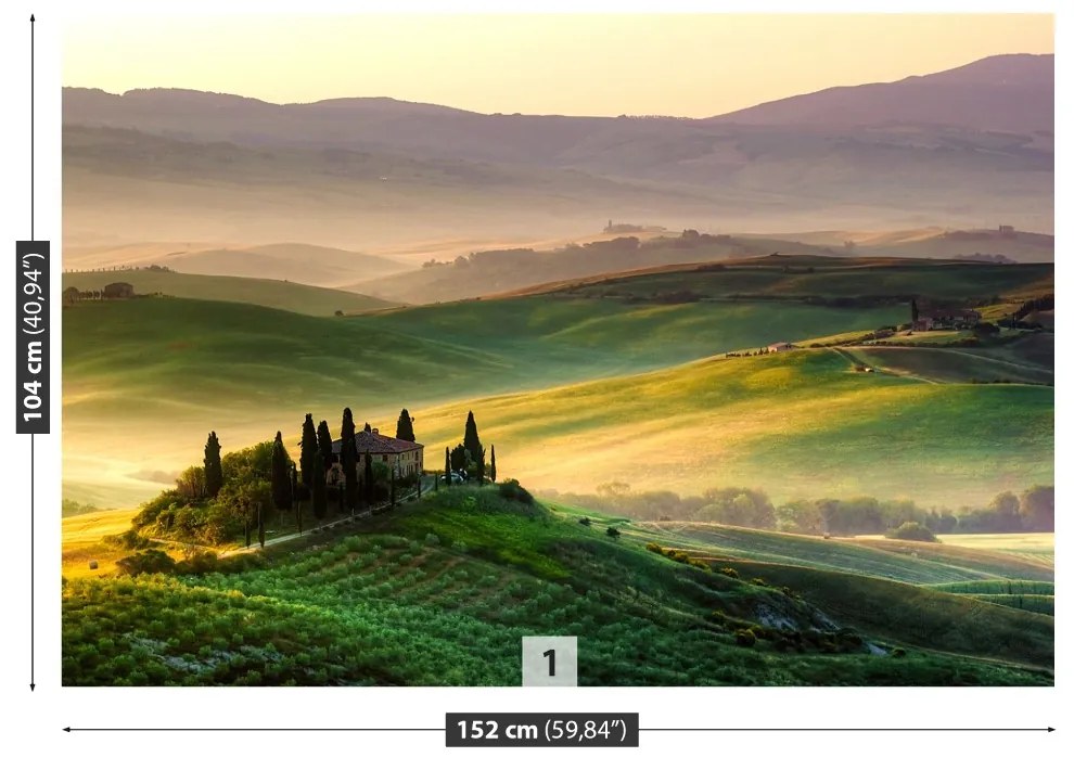 Fototapet Panorama din Toscana