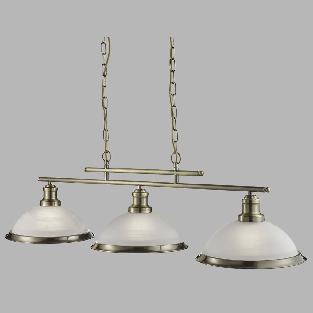 Lustra suspendata design clasic Bistro 3L alama antique 2683-3AB SRT