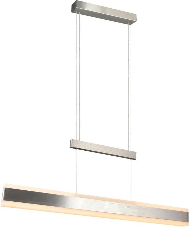 Lustră argintiu-mat LED cu abajur din metal Arcola – Trio