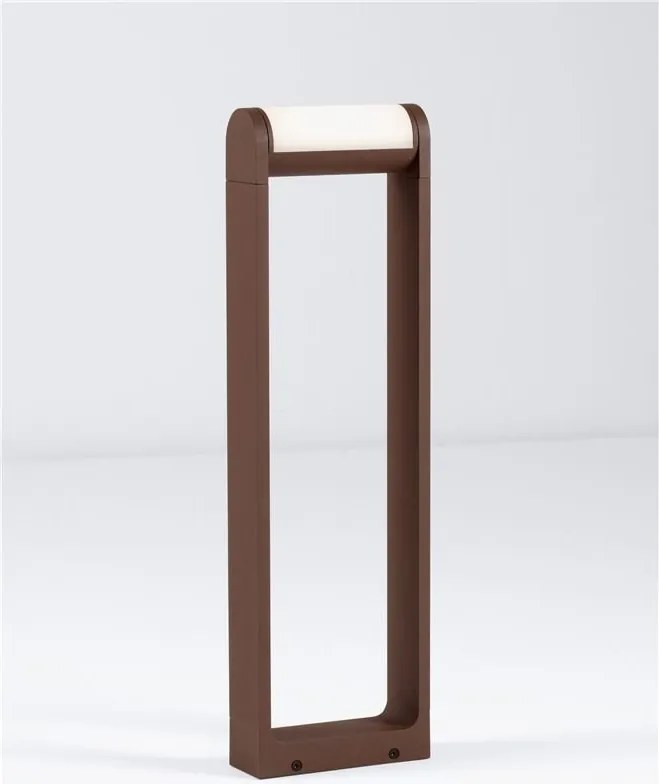 Stalp exterior LED 3000K IP65 Rox corten, H-60cm
