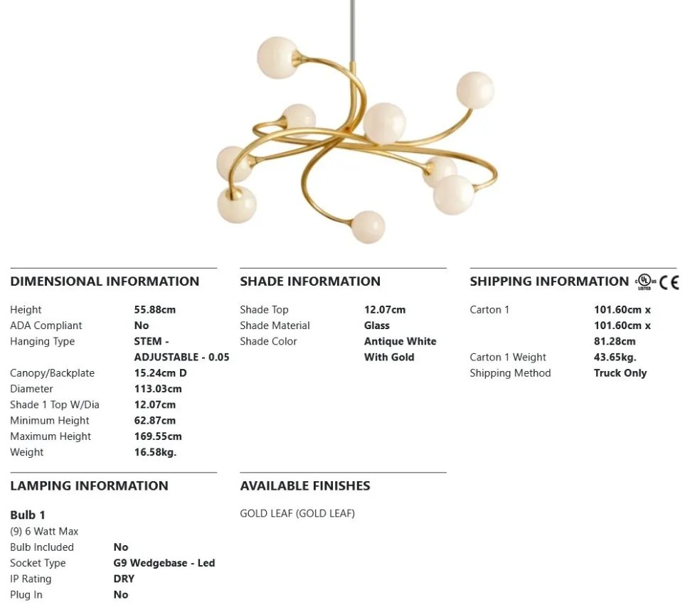 Candelabru LUX, realizat manual, design modern, SIGNATURE cu 9 surse de lumina