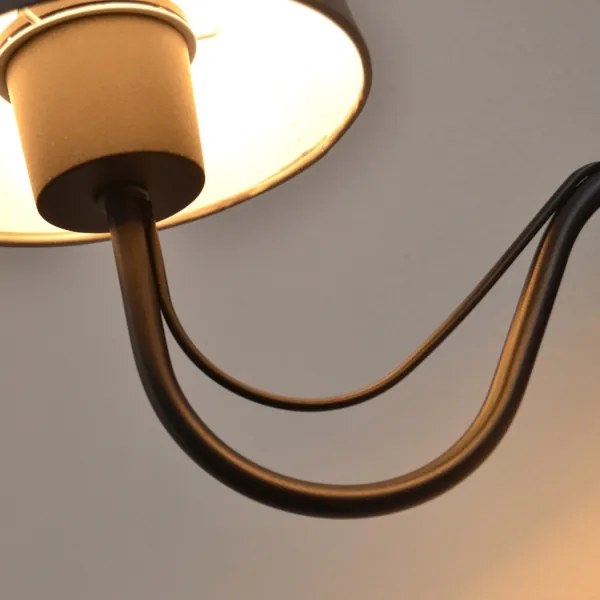 Aplica de perete MALBO 2xE27/15W/230V gri/negru