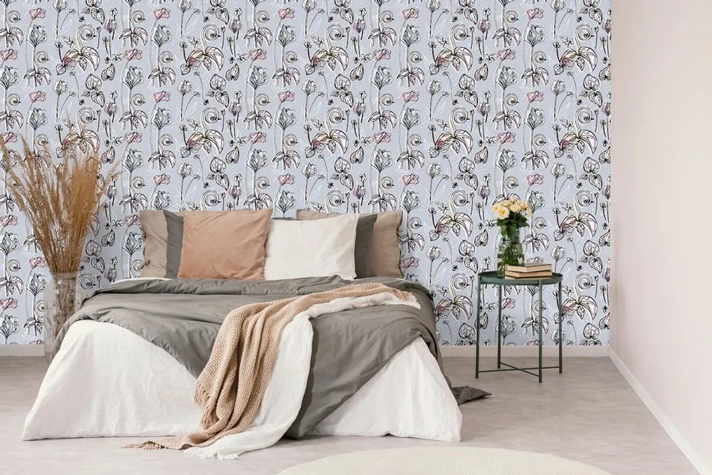 Tapet flori frumoase vintage