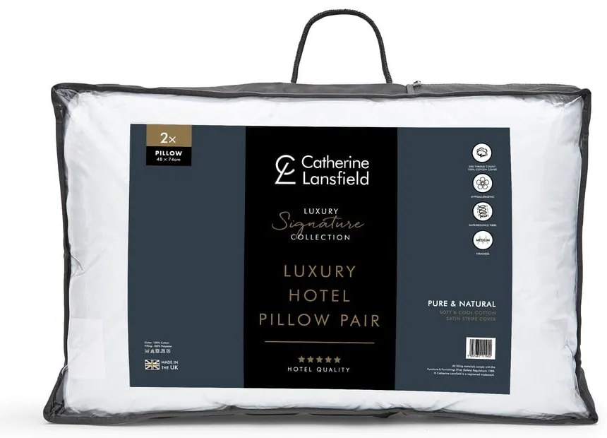 Perne 2 buc. 48x74 cm Hotel Satin Stripe – Catherine Lansfield