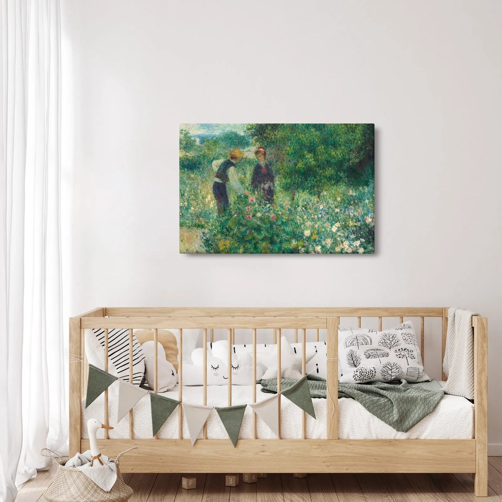 Tablou - Auguste Renoir, Picking Flowers, reproducere (90x60 cm)