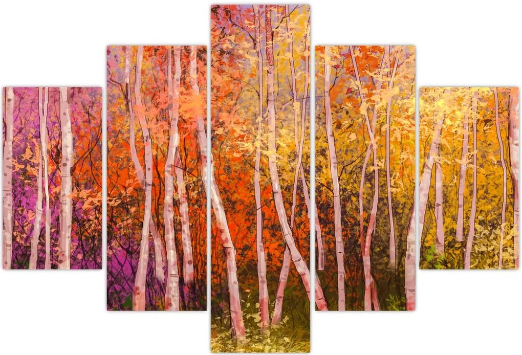 Tablou - Pădurea colorată (150x105 cm)