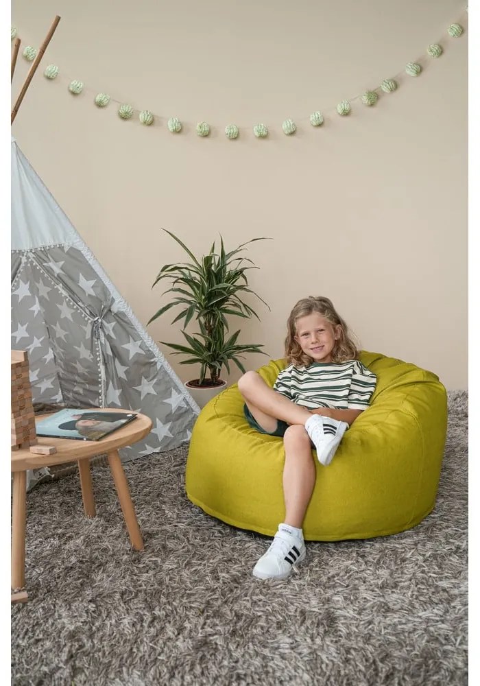 Fotoliu puf pentru copii verde Om 85 – SLOWDOWN
