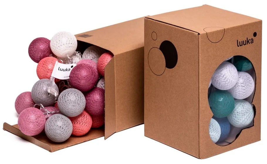 Ghirlandă luminoasă cu becuri LED Luuka, 30 becuri, turcoaz, cu baterie