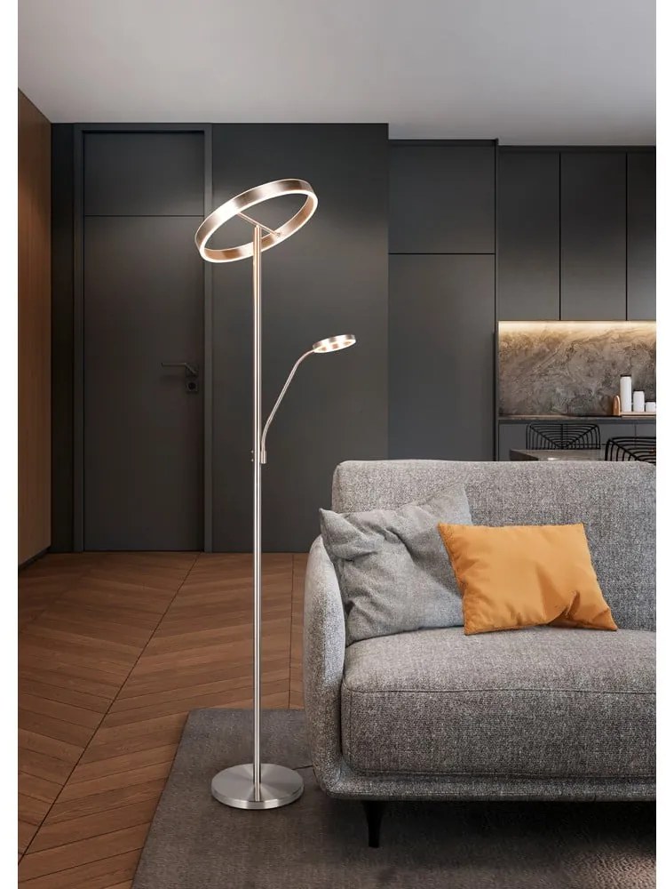 Lampadar argintiu LED (înălțime 180 cm) Willis – Trio