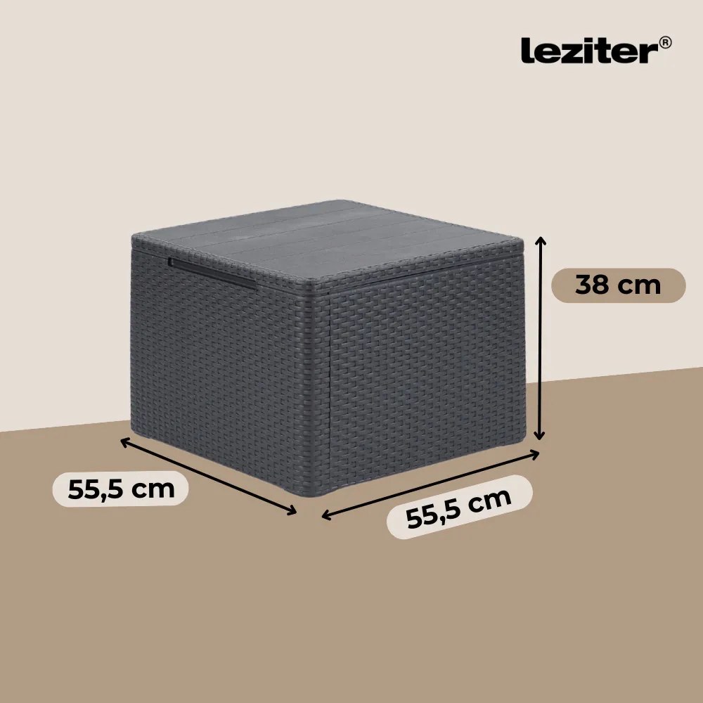 Set de mobilier de grădină Claire cu 4 locuri și masă cu perne, grafit