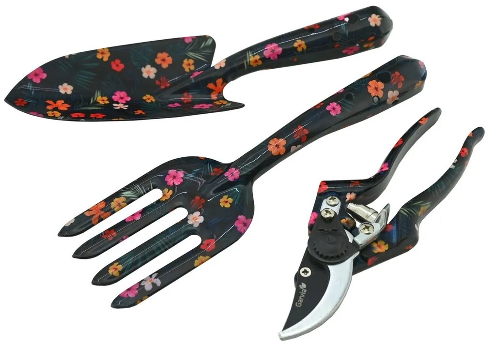 Garvia Set de instrumente de grădină 3pcs Floriîntunecate