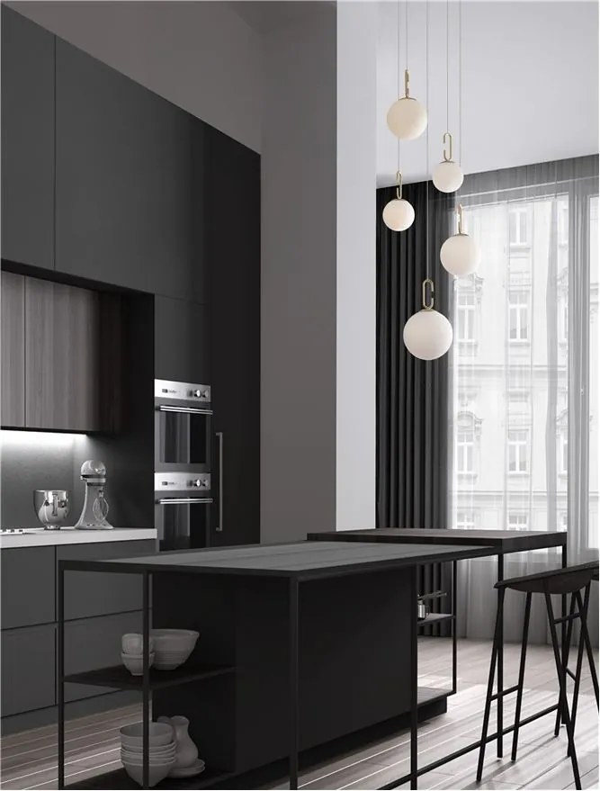 Lustra LED moderna cu 5 Pendule design elegant HOOK