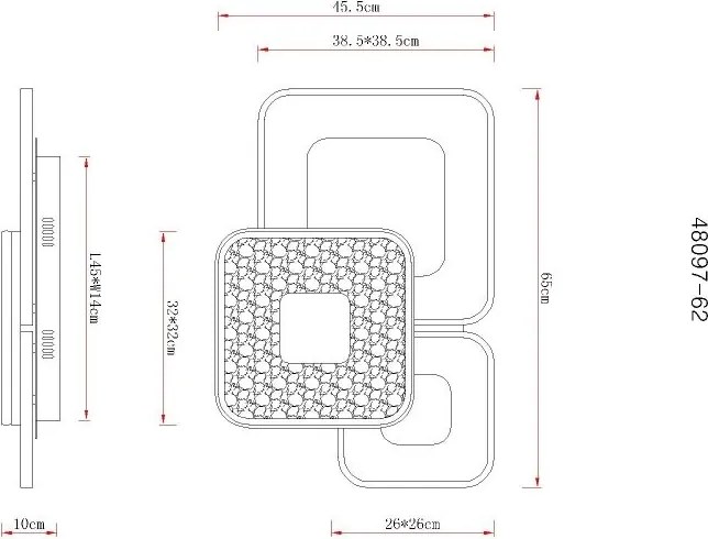 Plafoniera LED CCT cu telecomanda MOSAIKO