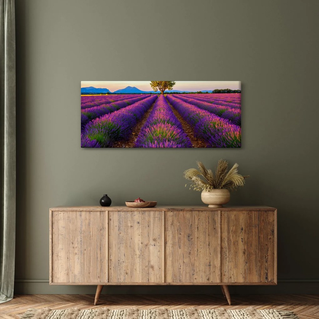 Tablou - Câmp de lavandă (120x50 cm)