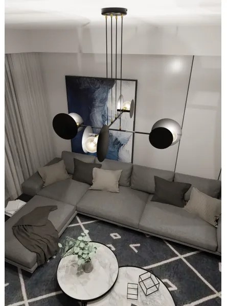 Lustră pe cablu IDEA 4xE27/15W/230V negru